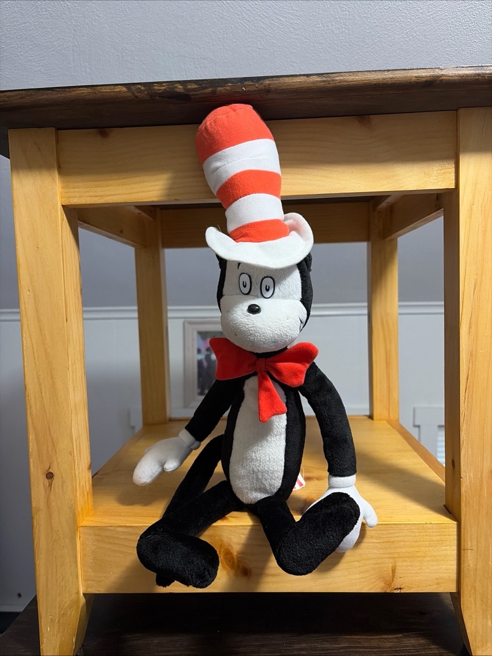 The Cat in the Hat Plush - Black, White & Red Tag